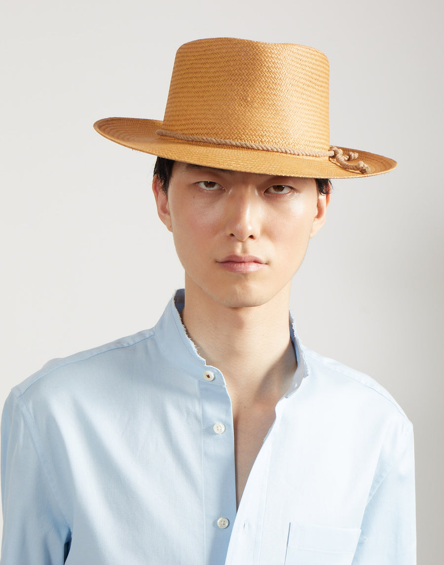 the veneto straw hat - teak