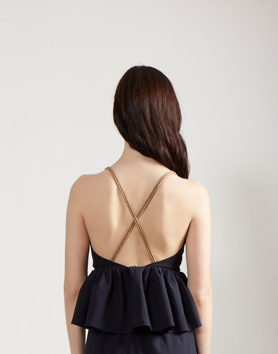 peplum top  - marine