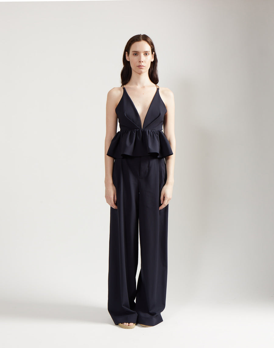 peplum top  - marine