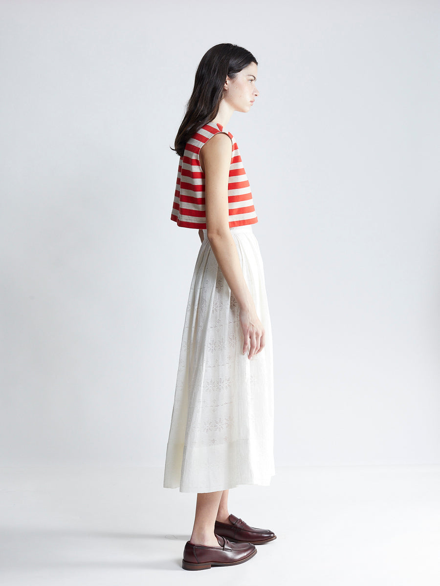 the-salting-pleated-full-skirt-ivory-jacquard