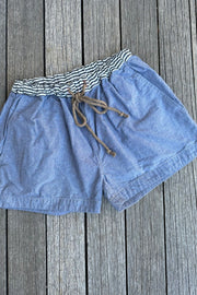 short short washed chambray