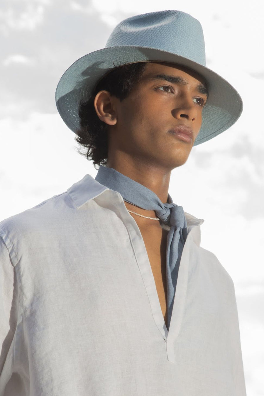 classic fedora sky blue