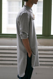 tissue wool challis caftan fog