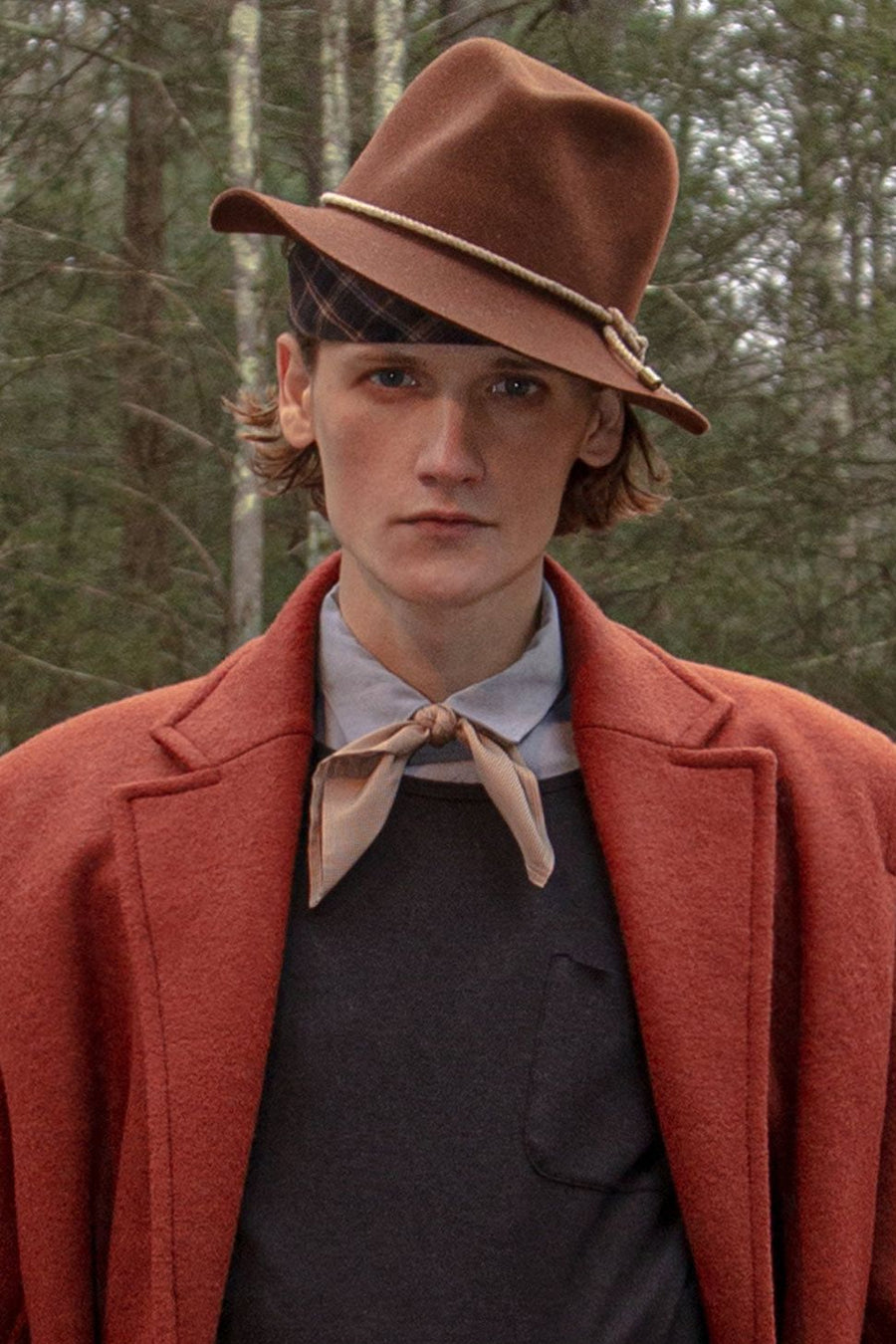 felted wool fedora rust